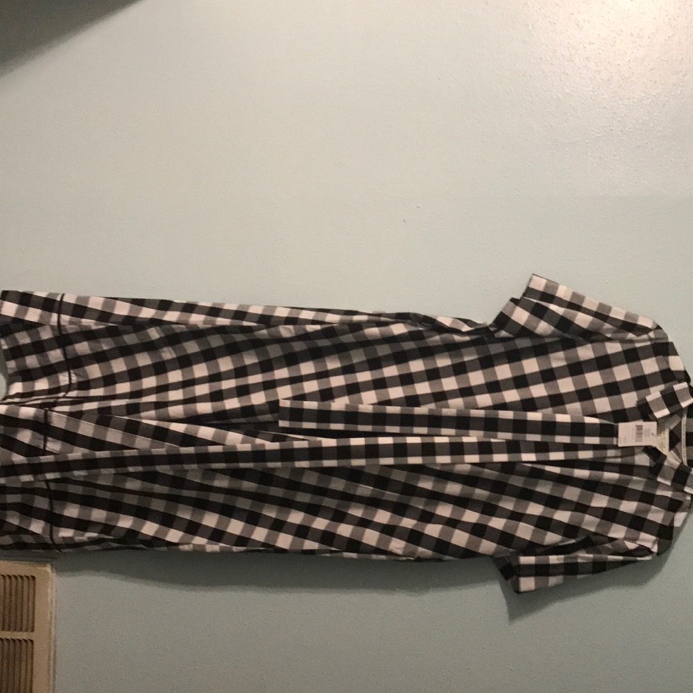 Gingham shirt dress